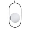 GLOBOSTAR® HAMBURG 00591 Μοντέρνο Κρεμαστό Φωτιστικό Οροφής με Ντουί 1 x E14 AC 220-240V IP20 - Μαύρο & Λευκό - Μ25 x Π20 x Υ50cm
