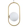 GLOBOSTAR® HAMBURG 00592 Μοντέρνο Κρεμαστό Φωτιστικό Οροφής με Ντουί 1 x E14 AC 220-240V IP20 - Χρυσό & Λευκό - Μ25 x Π20 x Υ50cm
