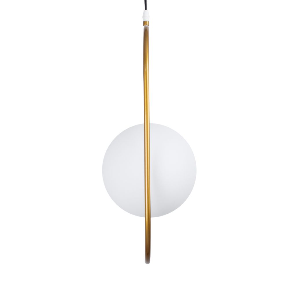 GLOBOSTAR® HAMBURG 00592 Μοντέρνο Κρεμαστό Φωτιστικό Οροφής με Ντουί 1 x E14 AC 220-240V IP20 - Χρυσό & Λευκό - Μ25 x Π20 x Υ50cm