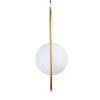 GLOBOSTAR® HAMBURG 00592 Μοντέρνο Κρεμαστό Φωτιστικό Οροφής με Ντουί 1 x E14 AC 220-240V IP20 - Χρυσό & Λευκό - Μ25 x Π20 x Υ50cm