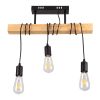 GLOBOSTAR® JOLLY 00605 Vintage Κρεμαστό Φωτιστικό Οροφής με Ντουί 3 x E27 AC 220-240V IP20 - Μαύρο & Μπεζ - Μ55 x Π6 x Υ115cm