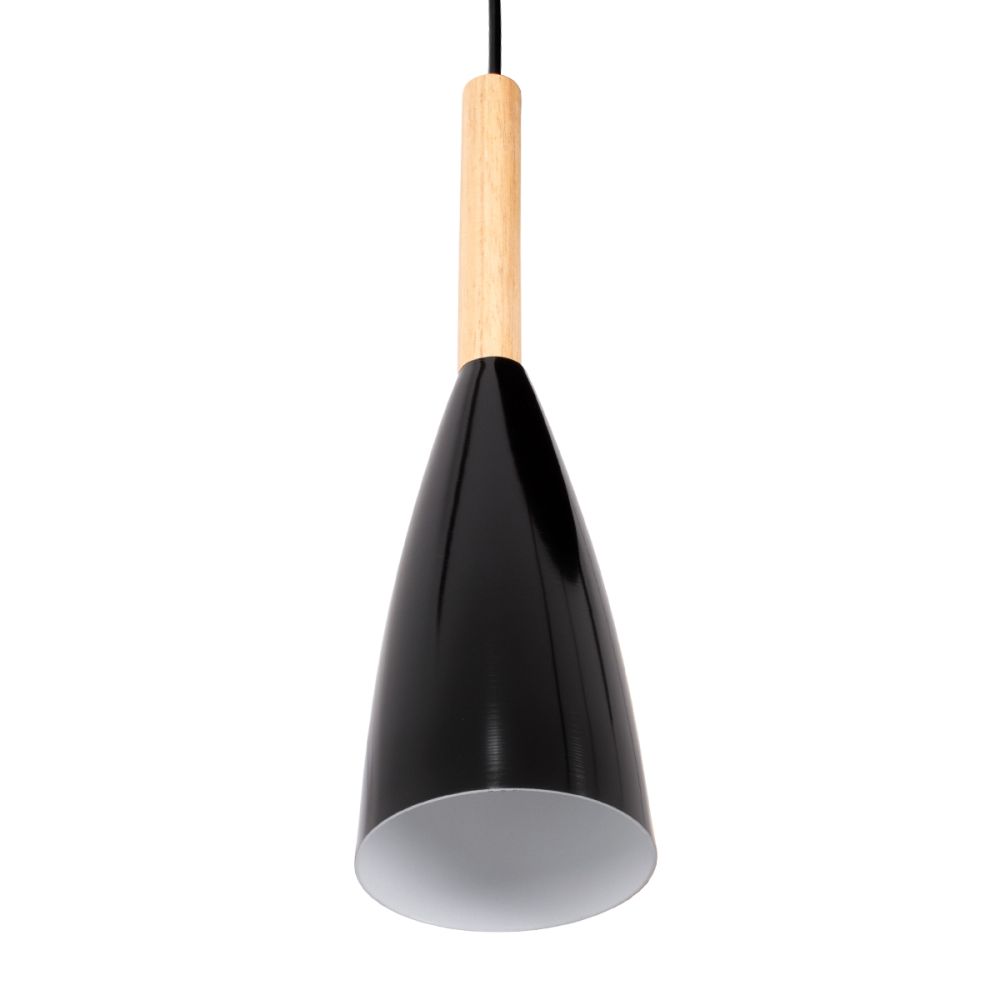 GLOBOSTAR® DILLON 00626 Μοντέρνο Κρεμαστό Φωτιστικό Οροφής με Ντουί 3 x E27 AC 220-240V IP20 - Μαύρο & Μπεζ - Μ26 x Π26 x Υ130cm