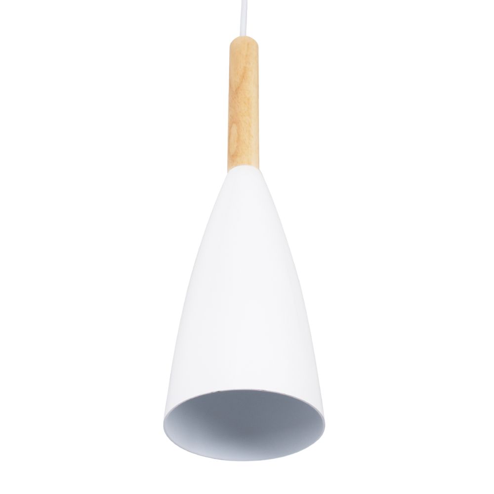 GLOBOSTAR® DILLON 00627 Μοντέρνο Κρεμαστό Φωτιστικό Οροφής με Ντουί 3 x E27 AC 220-240V IP20 - Λευκό & Μπεζ - Μ26 x Π26 x Υ130cm
