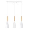 GLOBOSTAR® DILLON 00631 Μοντέρνο Κρεμαστό Φωτιστικό Οροφής με Ντουί 3 x E27 AC 220-240V IP20 - Λευκό & Μπεζ - Μ54 x Π14 x Υ130cm
