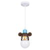 ΠΡΟΣΦΟΡΑ GloboStar® MONKEY 00640 Μοντέρνο Κρεμαστό Παιδικό Φωτιστικό Οροφής Μονόφωτο 1 x E27 Γαλάζιο Καφέ Μεταλλικό Μ14.5 x Π10.5 x Υ13.5cm