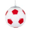 GLOBOSTAR® FOOTBALL 00642 Παιδικό Κρεμαστό Φωτιστικό Οροφής με Ντουί 1 x E27 AC 220-240V IP20 - Λευκό & Κόκκινο - Μ15 x Π15 x Y18cm