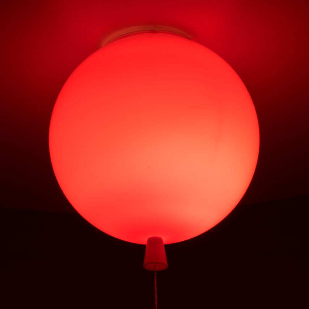 GLOBOSTAR® BALLOON 00652 Παιδικό Φωτιστικό Οροφής με Ντουί 1 x E27 AC 220-240V IP20 - Κόκκινο - Μ30 x Π30 x Υ33cm