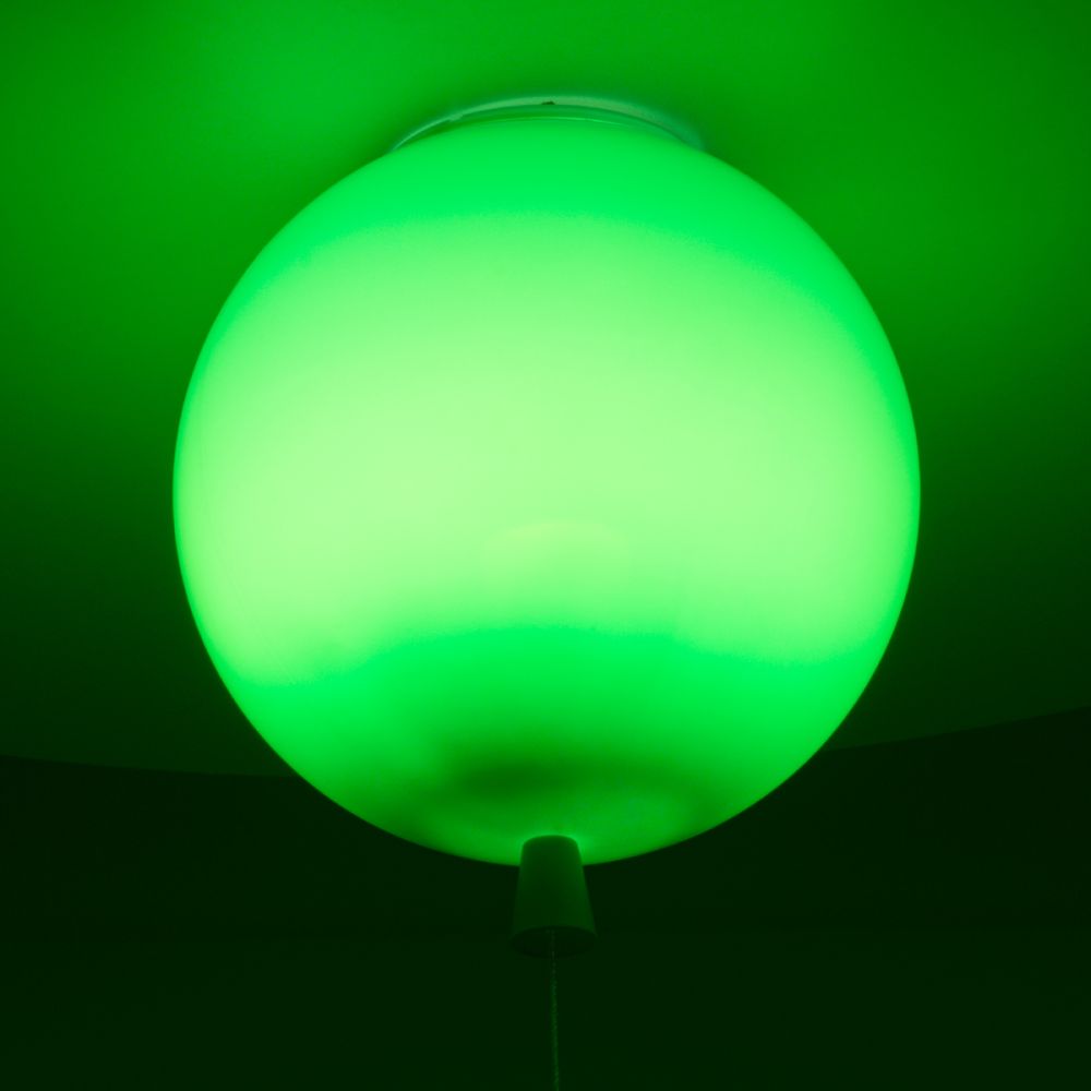GLOBOSTAR® BALLOON 00653 Παιδικό Φωτιστικό Οροφής με Ντουί 1 x E27 AC 220-240V IP20 - Πράσινο - Μ30 x Π30 x Υ33cm