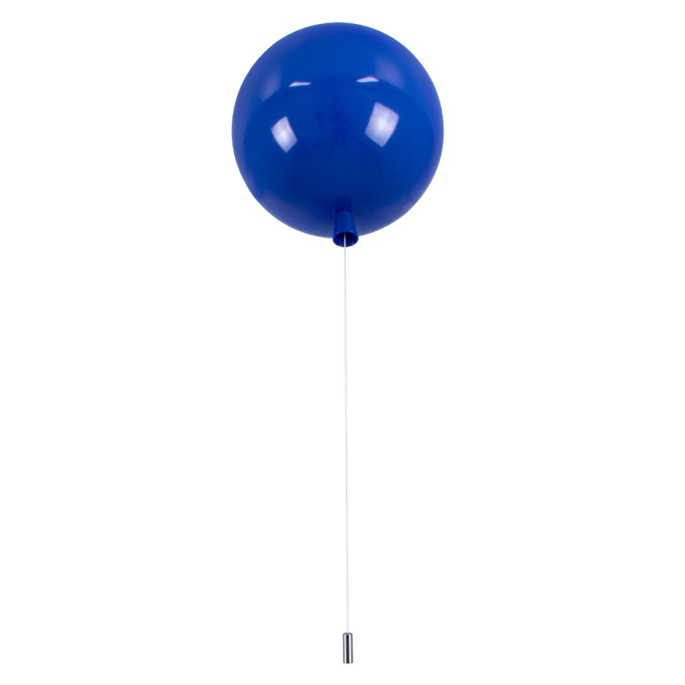 GLOBOSTAR® BALLOON 00654 Παιδικό Φωτιστικό Οροφής με Ντουί 1 x E27 AC 220-240V IP20 - Μπλε - Μ30 x Π30 x Υ33cm