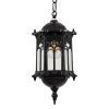 GLOBOSTAR® DARCY 00655 Vintage Κρεμαστό Φωτιστικό Οροφής με Ντουί 1 x E27 AC 220-240V IP20 - Μαύρο - Μ15.5 x Π15.5 x Υ32.5cm