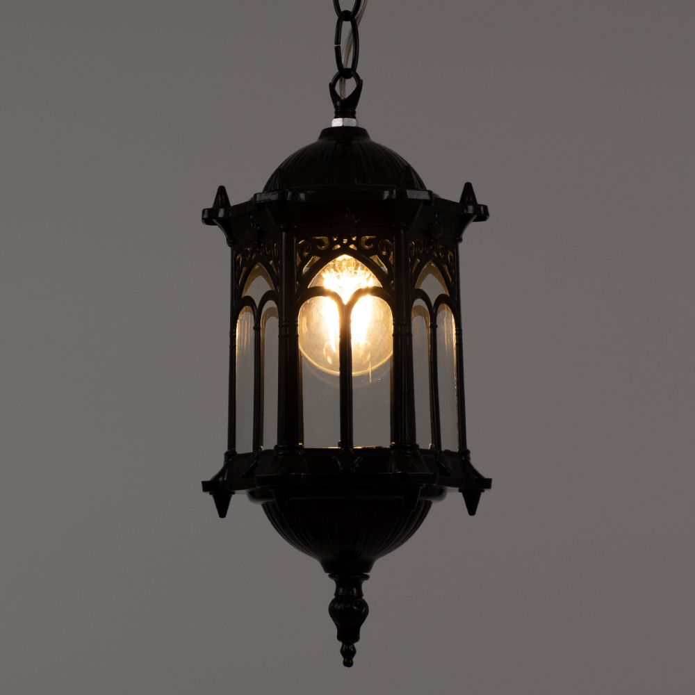 GLOBOSTAR® DARCY 00655 Vintage Κρεμαστό Φωτιστικό Οροφής με Ντουί 1 x E27 AC 220-240V IP20 - Μαύρο - Μ15.5 x Π15.5 x Υ32.5cm