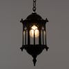 GLOBOSTAR® DARCY 00655 Vintage Κρεμαστό Φωτιστικό Οροφής με Ντουί 1 x E27 AC 220-240V IP20 - Μαύρο - Μ15.5 x Π15.5 x Υ32.5cm