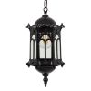 GLOBOSTAR® DARCY 00655 Vintage Κρεμαστό Φωτιστικό Οροφής με Ντουί 1 x E27 AC 220-240V IP20 - Μαύρο - Μ15.5 x Π15.5 x Υ32.5cm