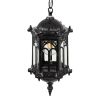 GLOBOSTAR® DARCY 00655 Vintage Κρεμαστό Φωτιστικό Οροφής με Ντουί 1 x E27 AC 220-240V IP20 - Μαύρο - Μ15.5 x Π15.5 x Υ32.5cm