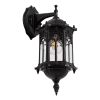 GLOBOSTAR® DARCY 00657 Vintage Φωτιστικό Τοίχου - Απλίκα με Ντουί 1 x E27 AC 220-240V IP20 - Μαύρο - Μ15.5 x Π15.5 x Υ34.5cm