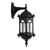 GLOBOSTAR® DARCY 00657 Vintage Φωτιστικό Τοίχου - Απλίκα με Ντουί 1 x E27 AC 220-240V IP20 - Μαύρο - Μ15.5 x Π15.5 x Υ34.5cm