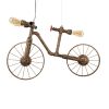 GLOBOSTAR® SWIFTWALKER 00660 Vintage Κρεμαστό Φωτιστικό Οροφής με Ντουί 3 x E27 AC 220-240V IP20 - Χάλκινο & Κόκκινο - Μ85 x Π29.5 x Υ55cm