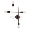 GLOBOSTAR® PIPING 00662 Vintage Φωτιστικό Τοίχου - Απλίκα με Ντουί 4 x E27 AC 220-240V IP20 - Χάλκινο - Μ40 x Π9 x Υ52cm