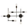 GLOBOSTAR® PIPING 00666 Vintage Φωτιστικό Τοίχου - Απλίκα με Ντουί 6 x E27 AC 220-240V IP20 - Μπρούτζινο - Μ66 x Π9.5 x Υ49cm