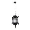 GLOBOSTAR® DARCY 00672 Vintage Κρεμαστό Φωτιστικό Οροφής με Ντουί 1 x E27 AC 220-240V IP20 - Μαύρο & Διάφανο - Μ35 x Π35 x Υ61cm