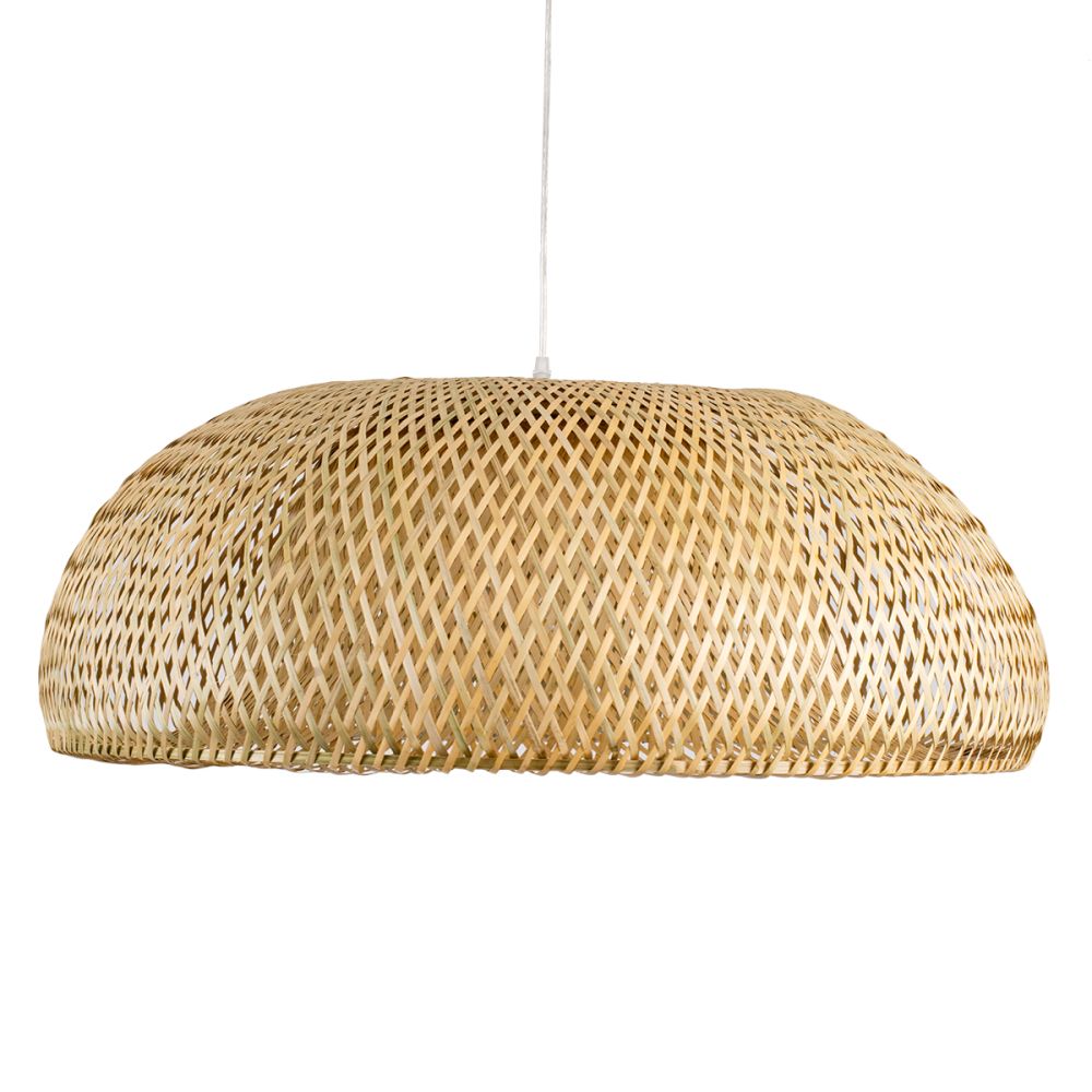 GLOBOSTAR® SAN TROPEZ 00674 Boho Κρεμαστό Φωτιστικό Οροφής με Ντουί 1 x E27 AC 220-240V IP20 - Μπεζ - Μ80 x Π80 x Y28cm