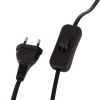 GLOBOSTAR® MOUSE 00675 Vintage Επιτραπέζιο Φωτιστικό Πορτατίφ με Ντουί 1 x E12 AC 220-240V IP20 - Μαύρο - Μ13 x Π4 x Υ7cm