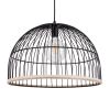 GLOBOSTAR® NEVIS 00681 Μοντέρνο Κρεμαστό Φωτιστικό Οροφής με Ντουί 1 x E27 AC 220-240V IP20 - Μαύρο & Μπεζ - Μ49 x Π49 x Υ34.5cm