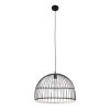 GLOBOSTAR® NEVIS 00681 Μοντέρνο Κρεμαστό Φωτιστικό Οροφής με Ντουί 1 x E27 AC 220-240V IP20 - Μαύρο & Μπεζ - Μ49 x Π49 x Υ34.5cm