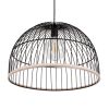 GLOBOSTAR® NEVIS 00681 Μοντέρνο Κρεμαστό Φωτιστικό Οροφής με Ντουί 1 x E27 AC 220-240V IP20 - Μαύρο & Μπεζ - Μ49 x Π49 x Υ34.5cm