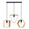 GLOBOSTAR® ELISE 00682 Μοντέρνο Κρεμαστό Φωτιστικό Οροφής με Ντουί 3 x E27 AC 220-240V IP20 - Μπεζ & Μαύρο - Μ76 x Π8 x Υ25cm