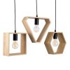 GLOBOSTAR® ELISE 00682 Μοντέρνο Κρεμαστό Φωτιστικό Οροφής με Ντουί 3 x E27 AC 220-240V IP20 - Μπεζ & Μαύρο - Μ76 x Π8 x Υ25cm