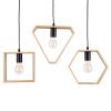 GLOBOSTAR® ELISE 00682 Μοντέρνο Κρεμαστό Φωτιστικό Οροφής με Ντουί 3 x E27 AC 220-240V IP20 - Μπεζ & Μαύρο - Μ76 x Π8 x Υ25cm