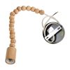 GLOBOSTAR® BEADS 00698 Vintage Κρεμαστό Φωτιστικό Οροφής με Ντουί 1 x E27 AC 220-240V IP20 - Μπεζ - Μ4 x Π4 x Υ47cm