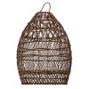 GLOBOSTAR® TAHITI 00711 Boho Κρεμαστό Φωτιστικό Οροφής με Ντουί 1 x E27 AC 220-240V IP20 - Καφέ - Μ38 x Π38 x Υ50cm