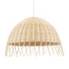 GLOBOSTAR® JAKARTA 00712 Boho Κρεμαστό Φωτιστικό Οροφής με Ντουί 1 x E27 AC 220-240V IP20 - Μπεζ - Μ50 x Π50 x Υ36cm