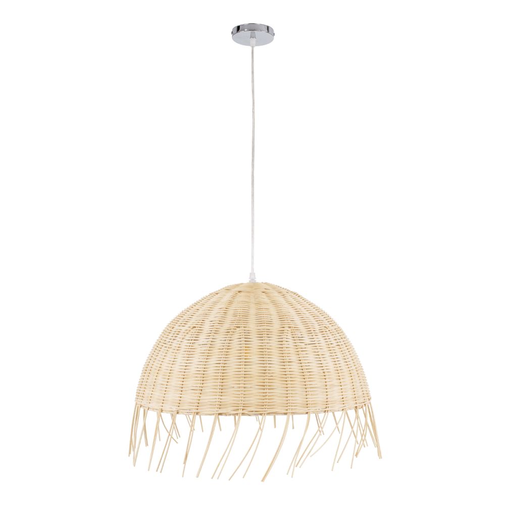 GLOBOSTAR® JAKARTA 00712 Boho Κρεμαστό Φωτιστικό Οροφής με Ντουί 1 x E27 AC 220-240V IP20 - Μπεζ - Μ50 x Π50 x Υ36cm