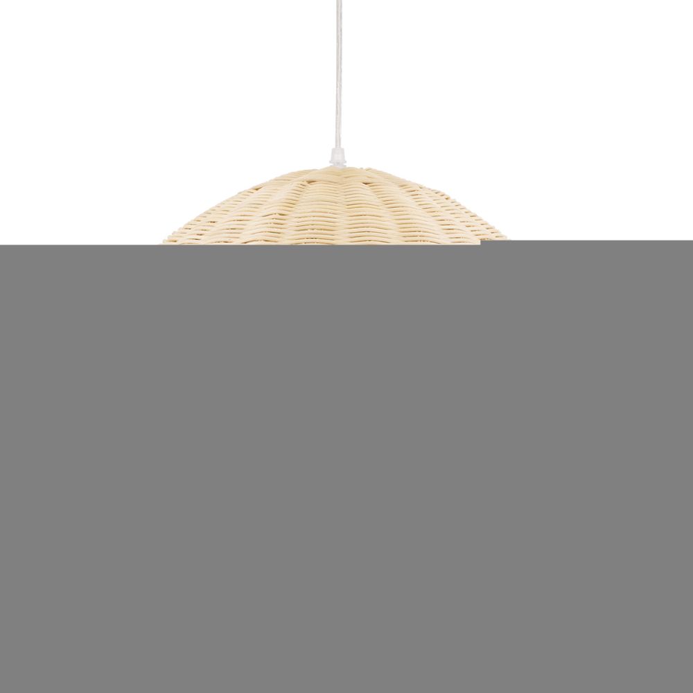 GLOBOSTAR® JAKARTA 00712 Boho Κρεμαστό Φωτιστικό Οροφής με Ντουί 1 x E27 AC 220-240V IP20 - Μπεζ - Μ50 x Π50 x Υ36cm