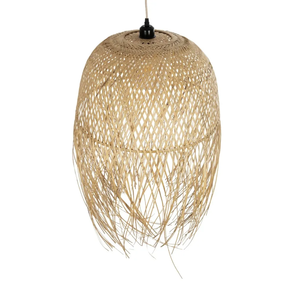 GLOBOSTAR® MANILA 00713 Boho Κρεμαστό Φωτιστικό Οροφής με Ντουί 1 x E27 AC 220-240V IP20 - Μπεζ - Μ50 x Π50 x Υ70cm