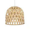 GLOBOSTAR® MANGEA 00715 Boho Κρεμαστό Φωτιστικό Οροφής με Ντουί 1 x E27 AC 220-240V IP20 - Μπεζ - Μ32 x Π32 x Υ30cm