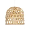 GLOBOSTAR® MANGEA 00715 Boho Κρεμαστό Φωτιστικό Οροφής με Ντουί 1 x E27 AC 220-240V IP20 - Μπεζ - Μ32 x Π32 x Υ30cm
