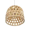 GLOBOSTAR® MANGEA 00715 Boho Κρεμαστό Φωτιστικό Οροφής με Ντουί 1 x E27 AC 220-240V IP20 - Μπεζ - Μ32 x Π32 x Υ30cm