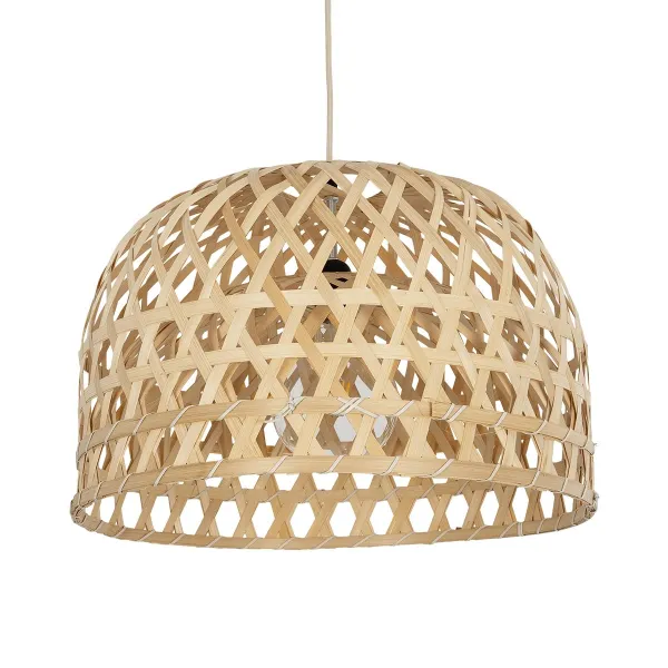 GLOBOSTAR® MANGEA 00716 Boho Κρεμαστό Φωτιστικό Οροφής με Ντουί 1 x E27 AC 220-240V IP20 - Μπεζ - Μ50 x Π50 x Υ34cm