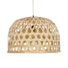 GLOBOSTAR® MANGEA 00716 Boho Κρεμαστό Φωτιστικό Οροφής με Ντουί 1 x E27 AC 220-240V IP20 - Μπεζ - Μ50 x Π50 x Υ35cm