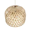 GLOBOSTAR® MANGEA 00716 Boho Κρεμαστό Φωτιστικό Οροφής με Ντουί 1 x E27 AC 220-240V IP20 - Μπεζ - Μ50 x Π50 x Υ35cm