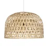 GLOBOSTAR® MANGEA 00717 Boho Κρεμαστό Φωτιστικό Οροφής με Ντουί 1 x E27 AC 220-240V IP20 - Μπεζ - Μ100 x Π100 x Υ66cm