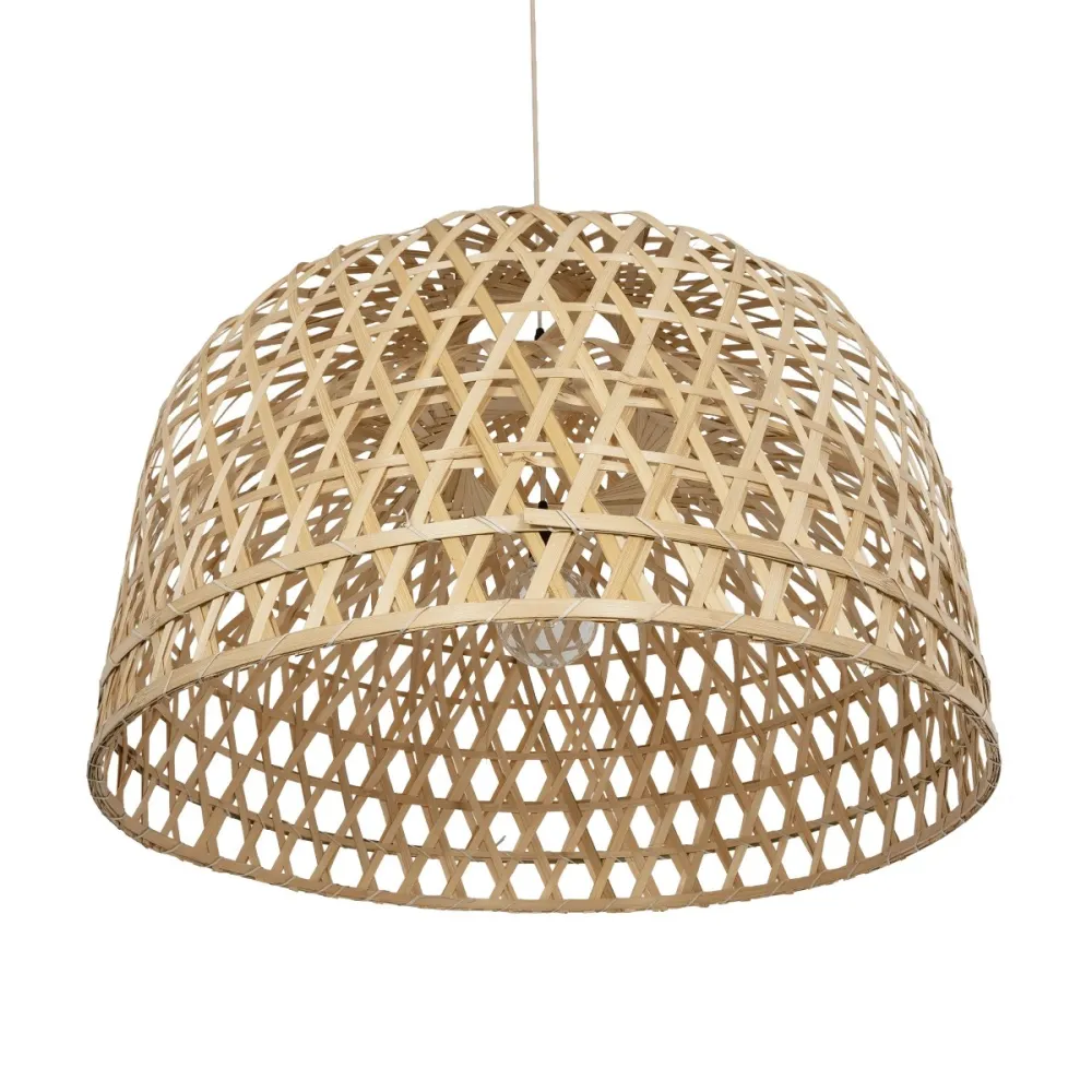 GLOBOSTAR® MANGEA 00717 Boho Κρεμαστό Φωτιστικό Οροφής με Ντουί 1 x E27 AC 220-240V IP20 - Μπεζ - Μ100 x Π100 x Υ66cm