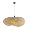 GLOBOSTAR® MEXICO 00721 Boho Κρεμαστό Φωτιστικό Οροφής με Ντουί 1 x E27 AC 220-240V IP20 - Μπεζ - Μ100 x Π80 x Υ35cm