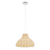 GLOBOSTAR® MAYOTTE 00724 Boho Κρεμαστό Φωτιστικό Οροφής με Ντουί 1 x E27 AC 220-240V IP20 - Μπεζ - Μ40 x Π40 x Υ28cm