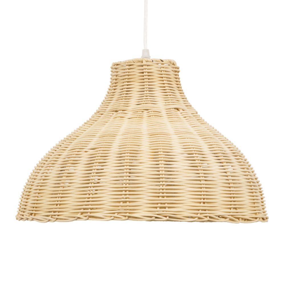 GLOBOSTAR® MAYOTTE 00724 Boho Κρεμαστό Φωτιστικό Οροφής με Ντουί 1 x E27 AC 220-240V IP20 - Μπεζ - Μ40 x Π40 x Υ28cm