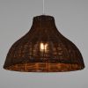GLOBOSTAR® MAYOTTE 00725 Boho Κρεμαστό Φωτιστικό Οροφής με Ντουί 1 x E27 AC 220-240V IP20 - Καφέ - Μ40 x Π40 x Υ28cm